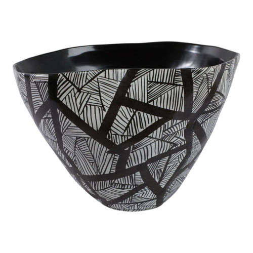 Laurona Large Ceramic Bowl - Black / Gray