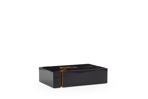 Dream Glass Black/Gold 3-Piece Coffee Table