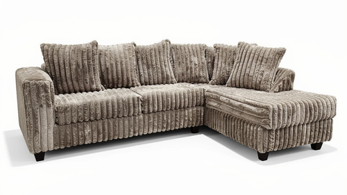 Gia Stripe Fabric 2pc Sectional