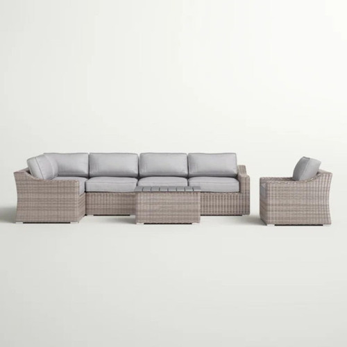 Stylish Sofa Seating Group With Cushions Perfect For Outdoor Gatherings