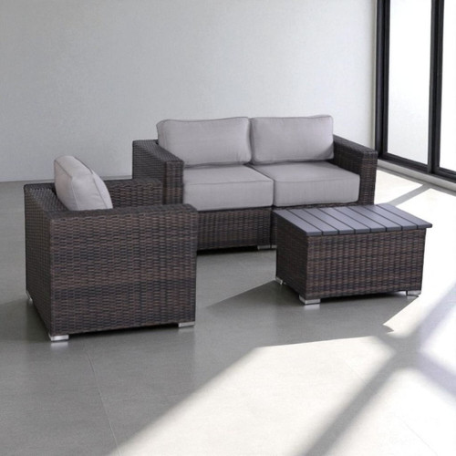 Stylish Sofa Seating Group With Cushions Perfect For Outdoor Gatherings