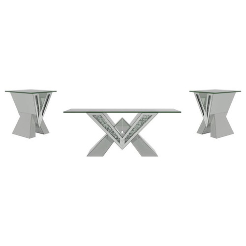 Taffeta - Mirrored Coffee Table Set