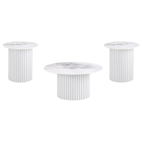 Rowena - Faux Marble Coffee Table Set