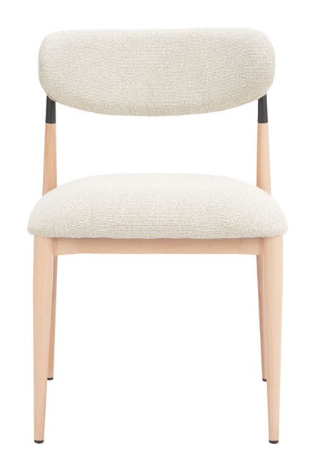 Equinox - Armless Dining Chair (Set of 2) - Oyster Gray / Natural