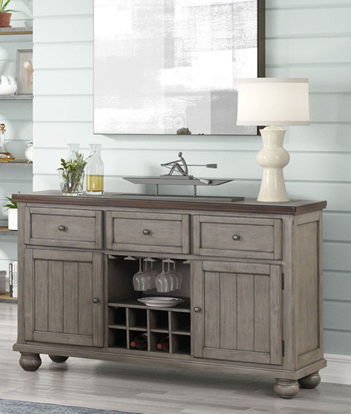 Rustic Two Tone Sever With Powerpack - Gray