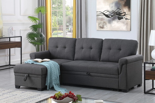 Lucca - Reversible Sleeper Sectional Sofa With Storage Chaise