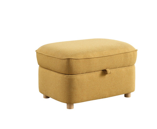 Huckleberry - Linen Accent Chair With Storage Ottoman And Folding Side Table