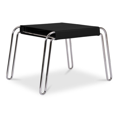 Petra - Leather Stool - Black