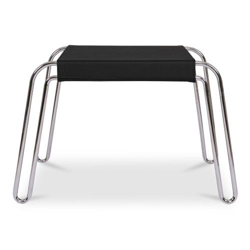 Petra - Leather Stool - Black