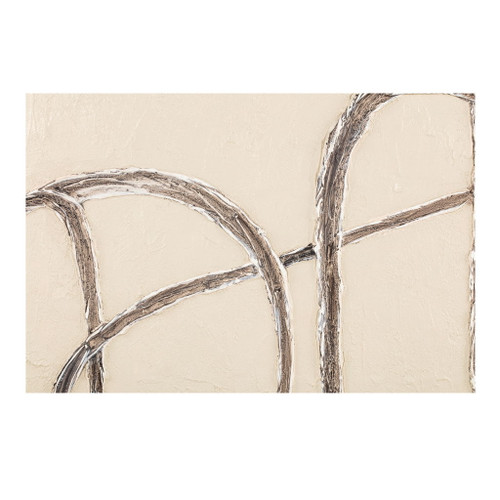 Encounters - Framed Painting - Beige