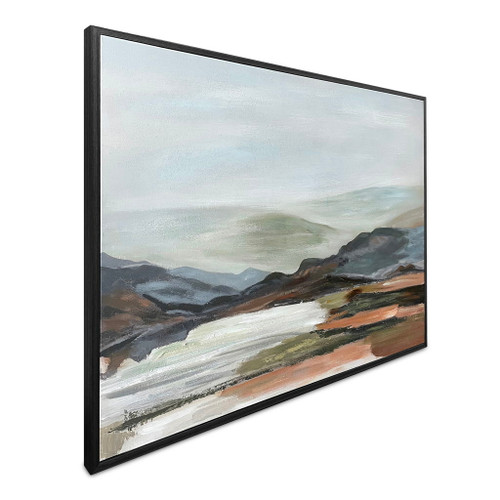 Hillside - Framed Painting - Multicolor