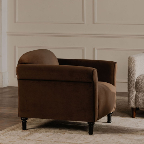 Harmony - Fabric Accent Chair - Dark Brown