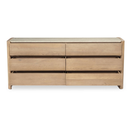 Lane - 6 Drawer Dresser - Natural