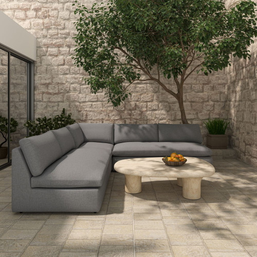 Miles - 5 Piece Outdoor Modular - Light Gray