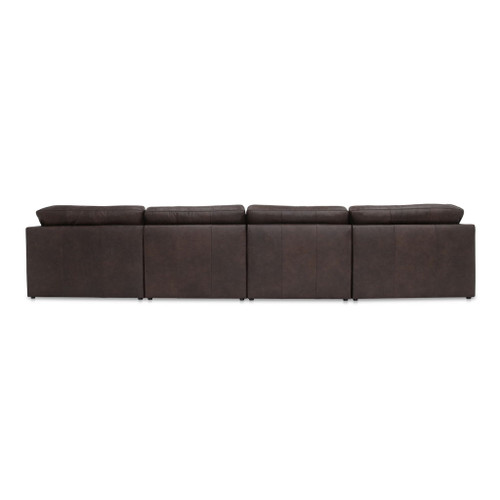 Thurlow - U Shaped Modular Sectional With Arms - Espresso Brown
