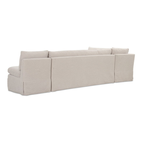 Fable - Slipcover Dining Banquette L-Shape Sectional - Beige