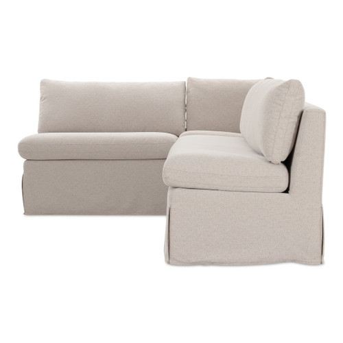 Fable - 3 Piece Slipcover Dining Banquette L-Shape - Beige