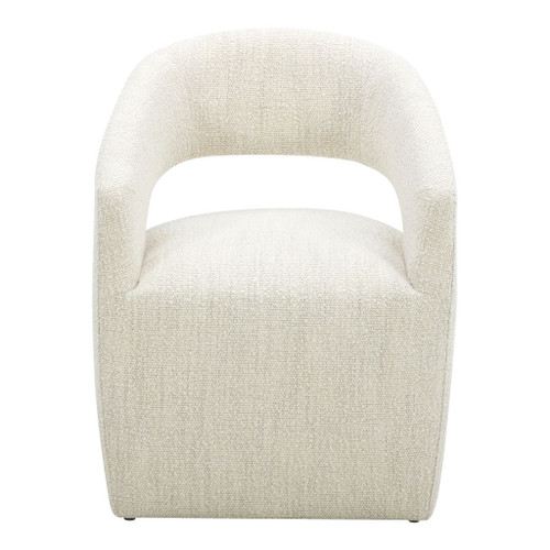 Barrow - Rolling Dining Chair - White Mist