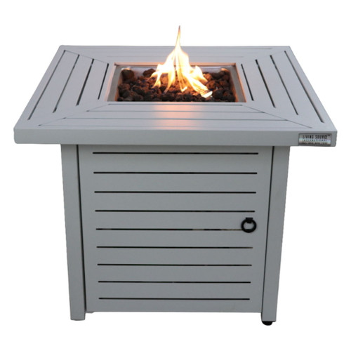 Propane Fire Pit Table - Natural Whitewash Propane Fire Pit Table - Natural Whitewash