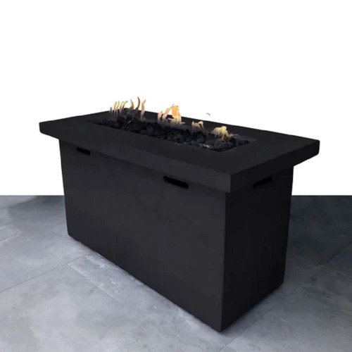 Reinforced - Propane Outdoor Fire Pit Table Durable Construction - Charcoal Reinforced - Propane Outdoor Fire Pit Table Durable Construction - Charcoal