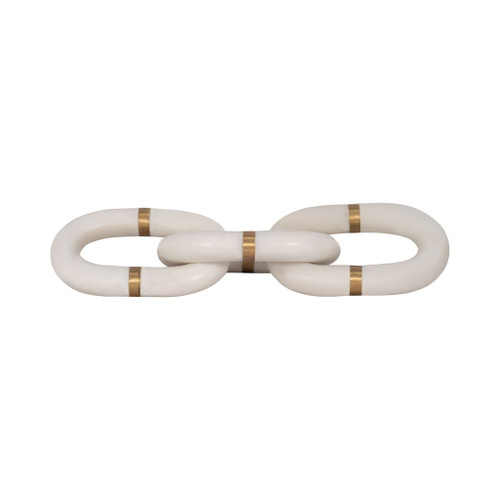 Marble Chain Decor 14" - White