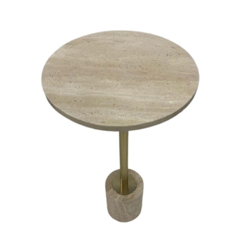 Masanori Accent Table - Travertine