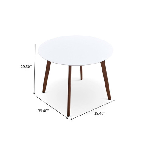 Dining Table - Brown / White