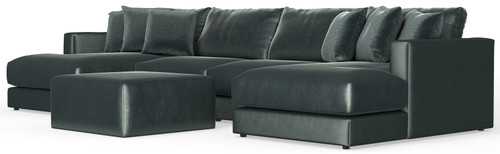 Remington - Modular Sofa And Cocktail Ottoman - Pine