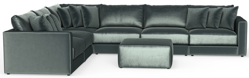 Remington - Modular Sofa And Cocktail Ottoman - Pine