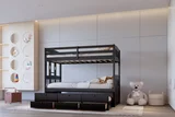 Sasha Twin/Twin Bunk Bed with Twin Trundle and 3 Drawers