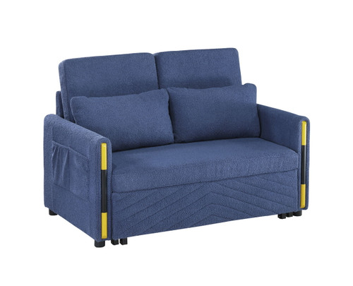 Percy - Teddy Sleeper Loveseat With Dual-Pull Sleeper Design