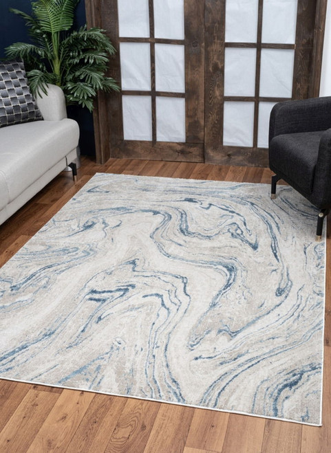 Elegance - 5'3" X 7'3" Polyester Area Rug - Ivory Elegance - 5'3" X 7'3" Polyester Area Rug - Ivory