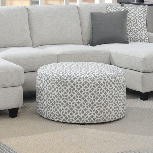 Round Ottoman - Gray