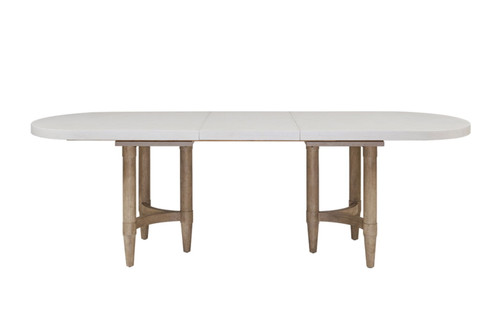 Triad - Double Pedestal Dining Table With Leaf - Sand