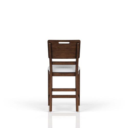 Casual Counter Stool Contrasting Upholstered Seat (Set of 2) - Brown