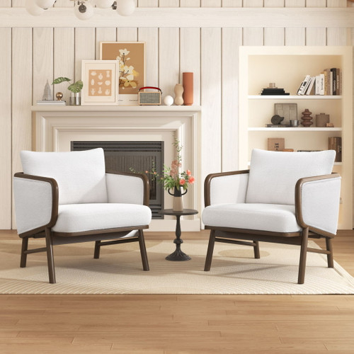 Upholstered Accent Armchair For Living Room