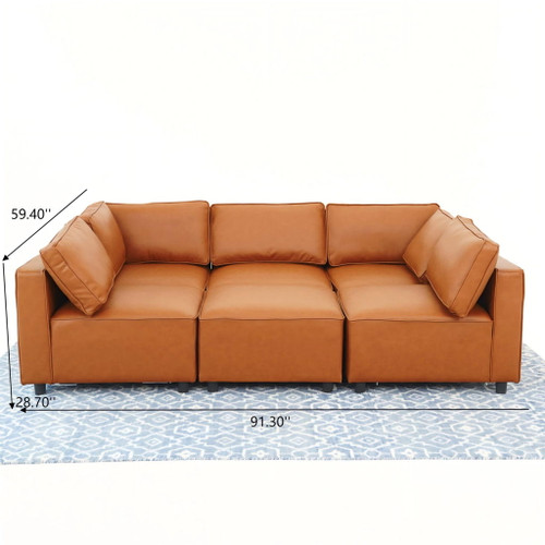 Reno - Modular Sofa - Cognac