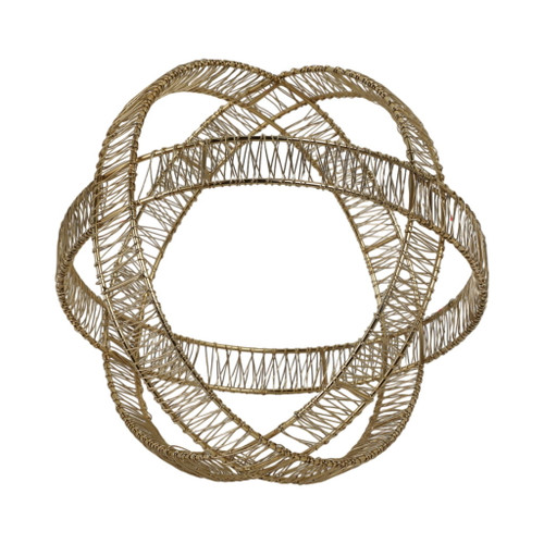 10" Woven Metal Orb - Gold