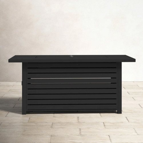 Casselton - Propane / Gas Outdoor Fire Pit Table With Lid - Black Casselton - Propane / Gas Outdoor Fire Pit Table With Lid - Black