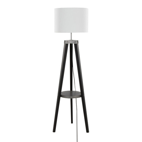 Compass - 59" Floor Lamp With Shelf