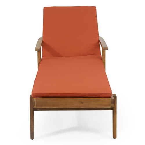 Jason - Black Chaise Lounge Adjustable Acacia Wood Outdoor Furniture