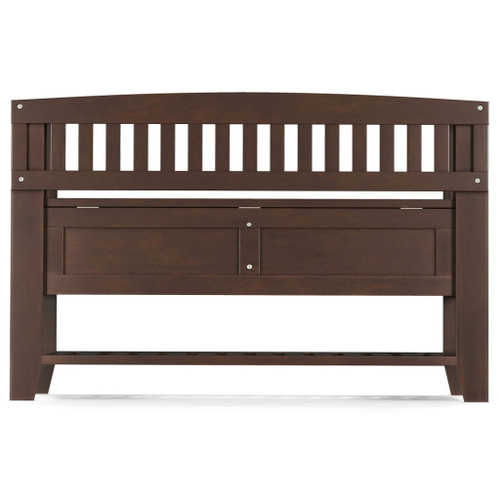 Acadian - Entryway Storage Bench With Shelf - Brown
