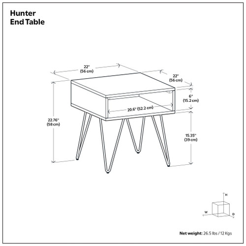 Hunter - End Table - Wood