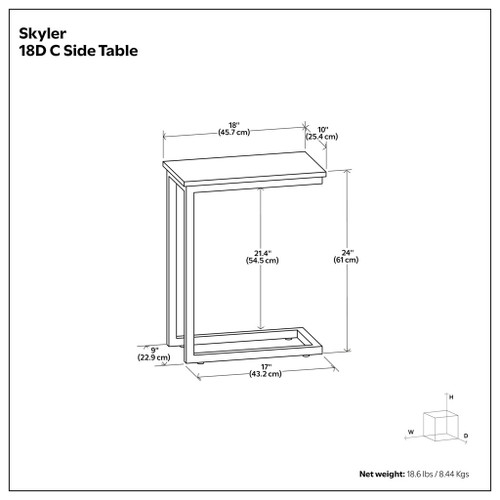 Skyler - Handcrafted C Side Table