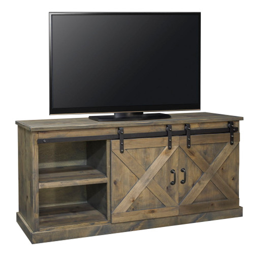 Farmhouse - TV Stand Console - Barnwood