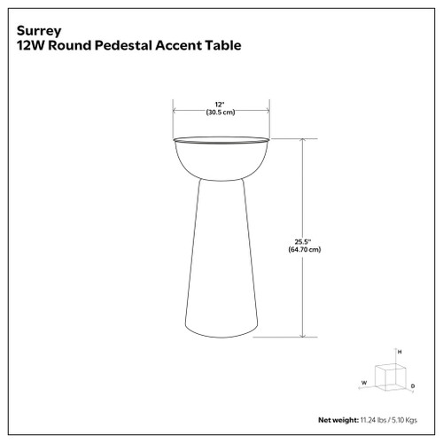 Surrey - Side Table - Antique Gold