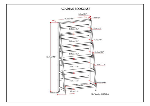 Acadian - Handcrafted Wide Bookcase