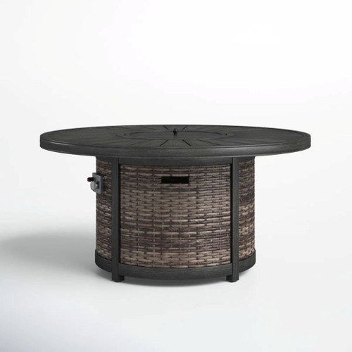 Propane Outdoor Fire Pit Table - Brown Propane Outdoor Fire Pit Table - Brown