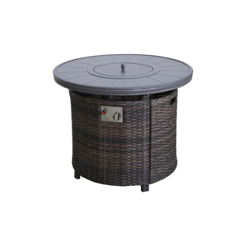 Outdoor Fire Pit Table With Lid - Espresso Outdoor Fire Pit Table With Lid - Espresso