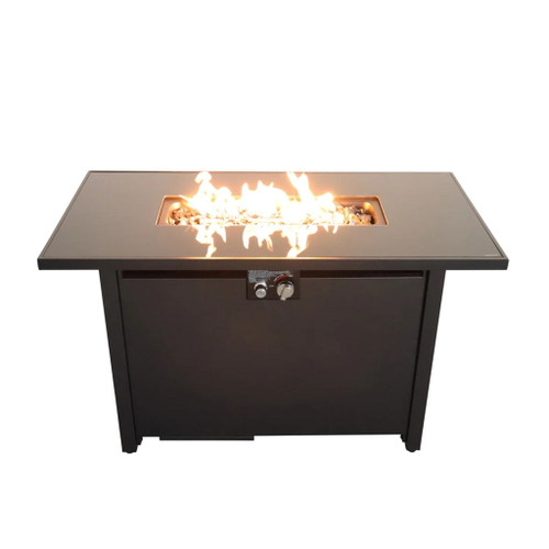 Rectangle Fire Pit, Fuel Versatility - Black Rectangle Fire Pit, Fuel Versatility - Black